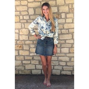 Tie Dye Button Down Top